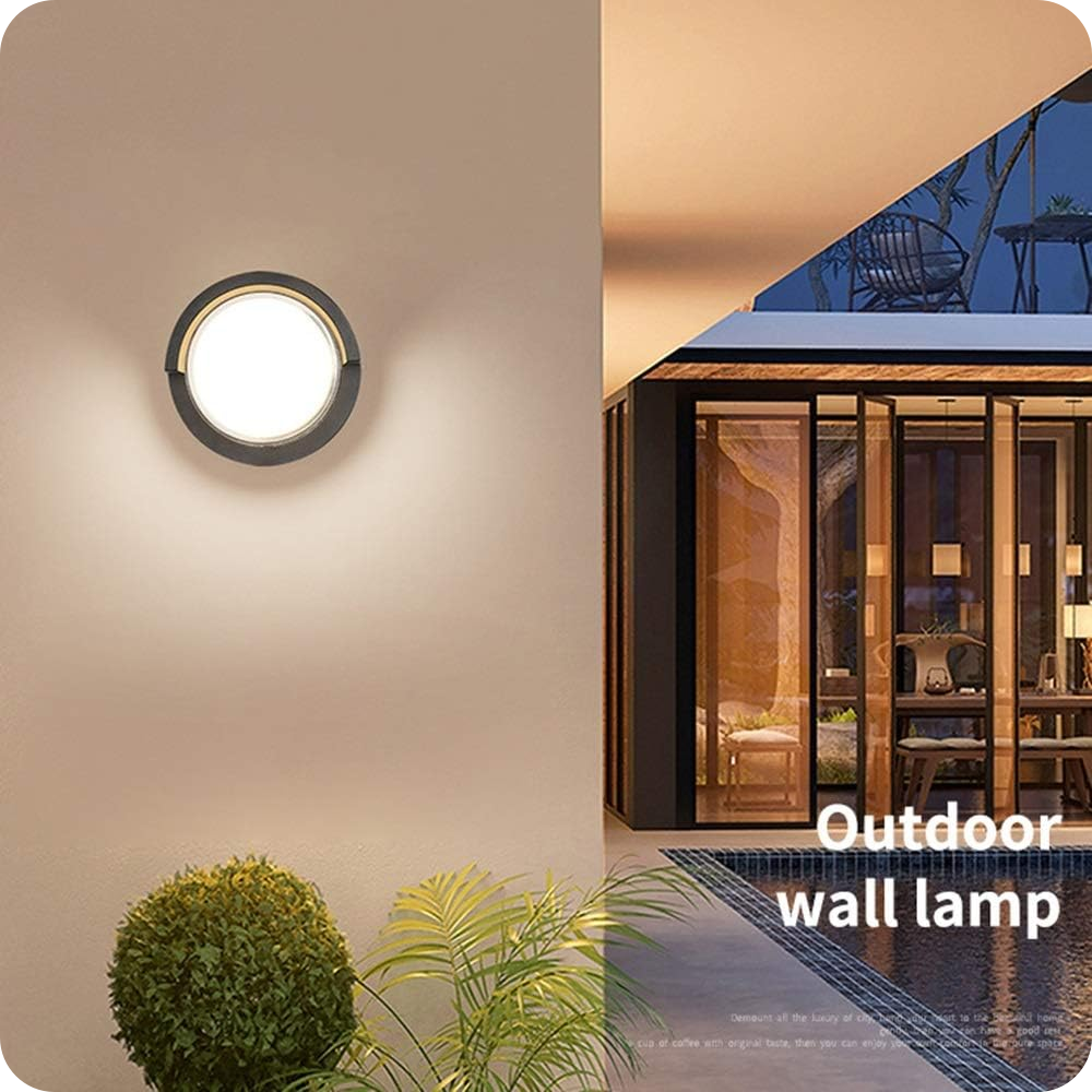 Round Outdoor Wall Light