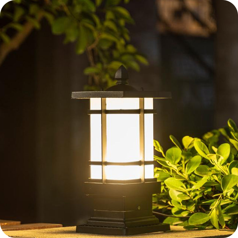 Square Outdoor Pillar Light