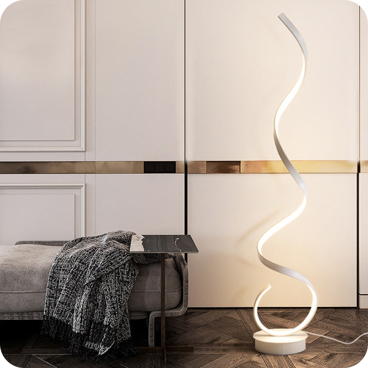 Lampadaire LED en spirale