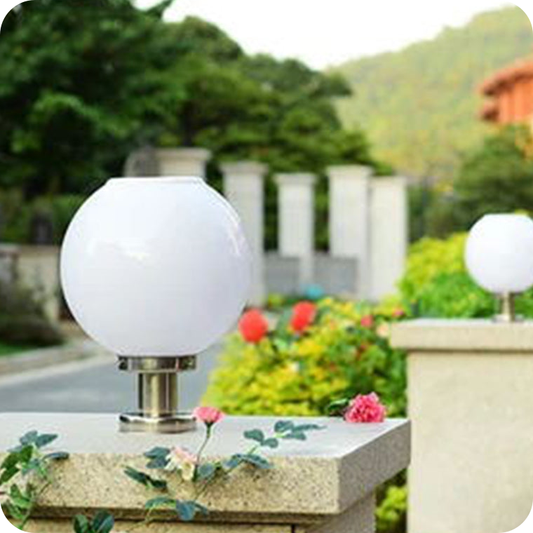 Globe Outdoor Pillar Light