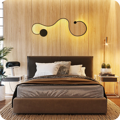 Aplique de pared LED con forma de serpiente larga