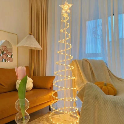 Lámpara de pie decorativa de lujo con luz de árbol de Navidad