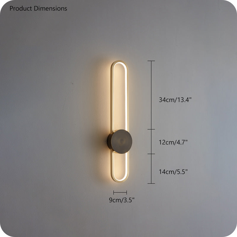 Long Oval LED Wall Sconce