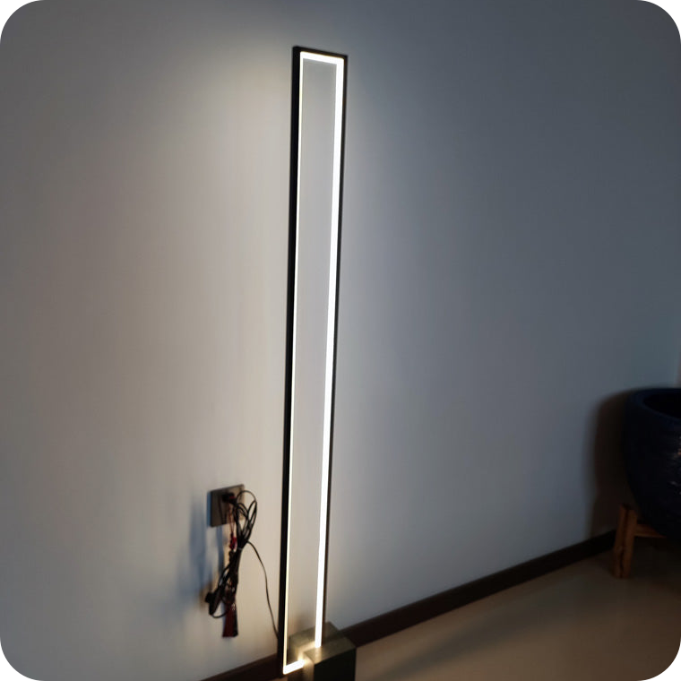 Rectangular LED Marble Floor Lamp