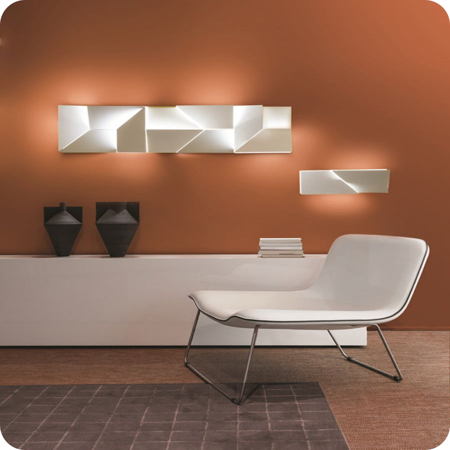 Rectangular Sculptural Art Wall Sconce