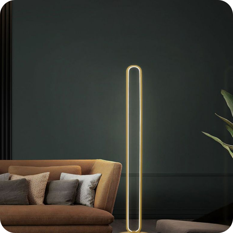 Oval Skinny Floor Lamp