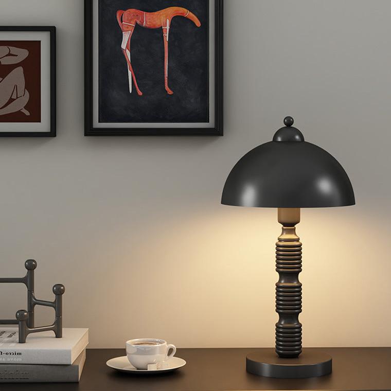 Dome Column Chrome Table Lamp