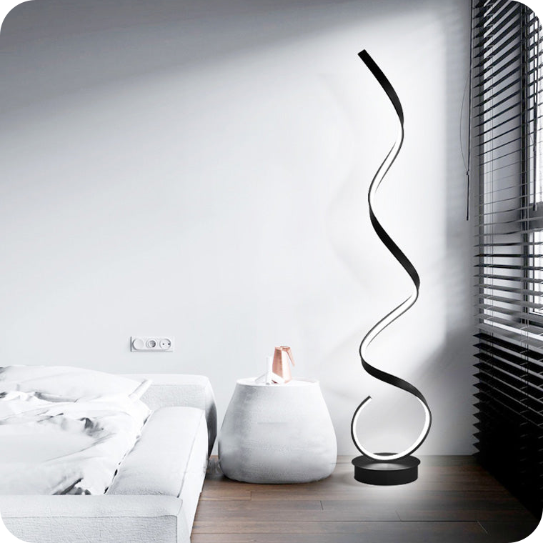 Lampadaire LED en spirale