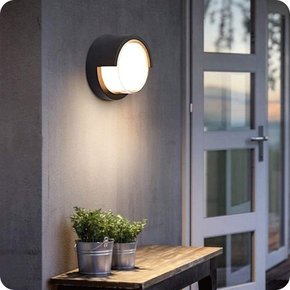 Round Outdoor Wall Light