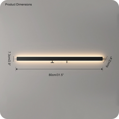 Long Linear Wall Sconce with Shelf