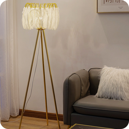 Tripod Feather Floor Lamp