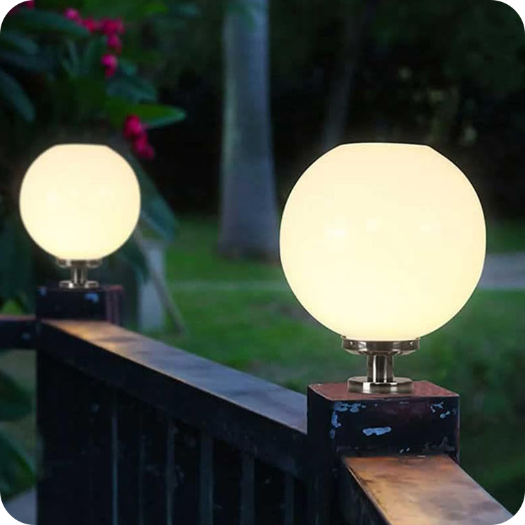 Globe Outdoor Pillar Light