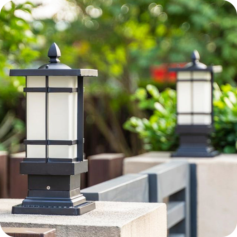 Square Outdoor Pillar Light