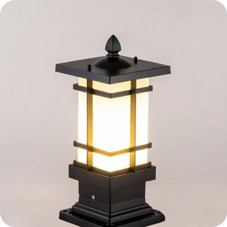 Square Outdoor Pillar Light