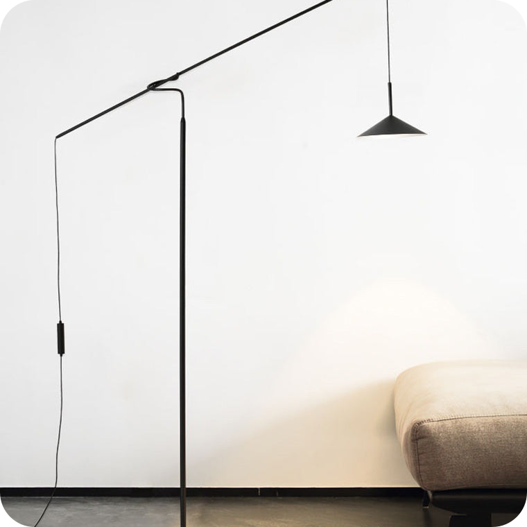 Cantilever Reading Floor Lamp over the Couch