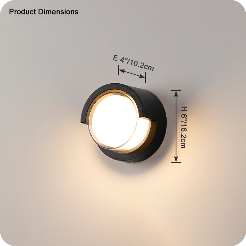 Round Outdoor Wall Light