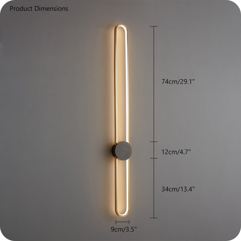 Long Oval LED Wall Sconce