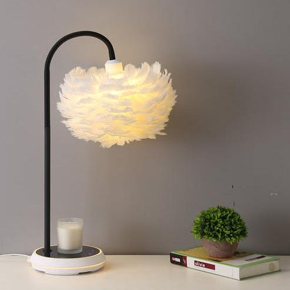 Dimmable Flexible Feather Night Lamp with Wireless Charger