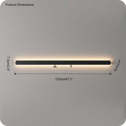 Long Linear Wall Sconce with Shelf