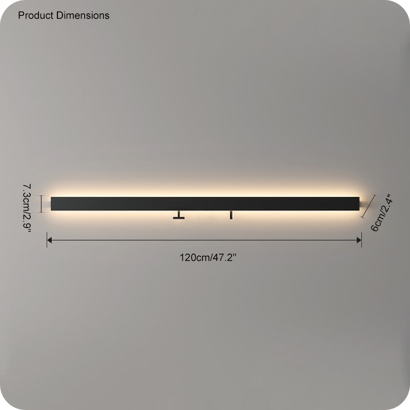 Long Linear Wall Sconce with Shelf