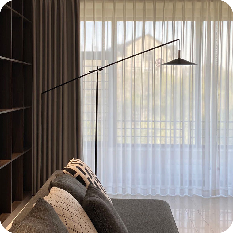 Cantilever Reading Floor Lamp over the Couch