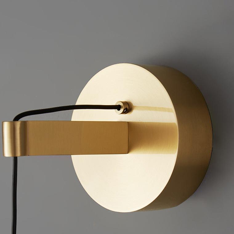 Dimmable Hanging Cone Brass Wall Sconce