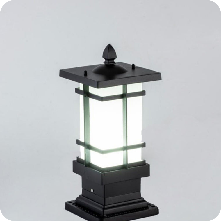 Square Outdoor Pillar Light