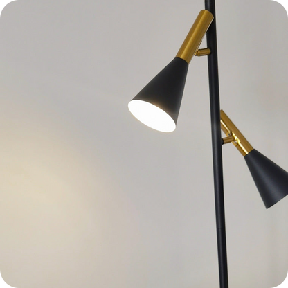 2-bulb Adjustable Pole Floor Lamp