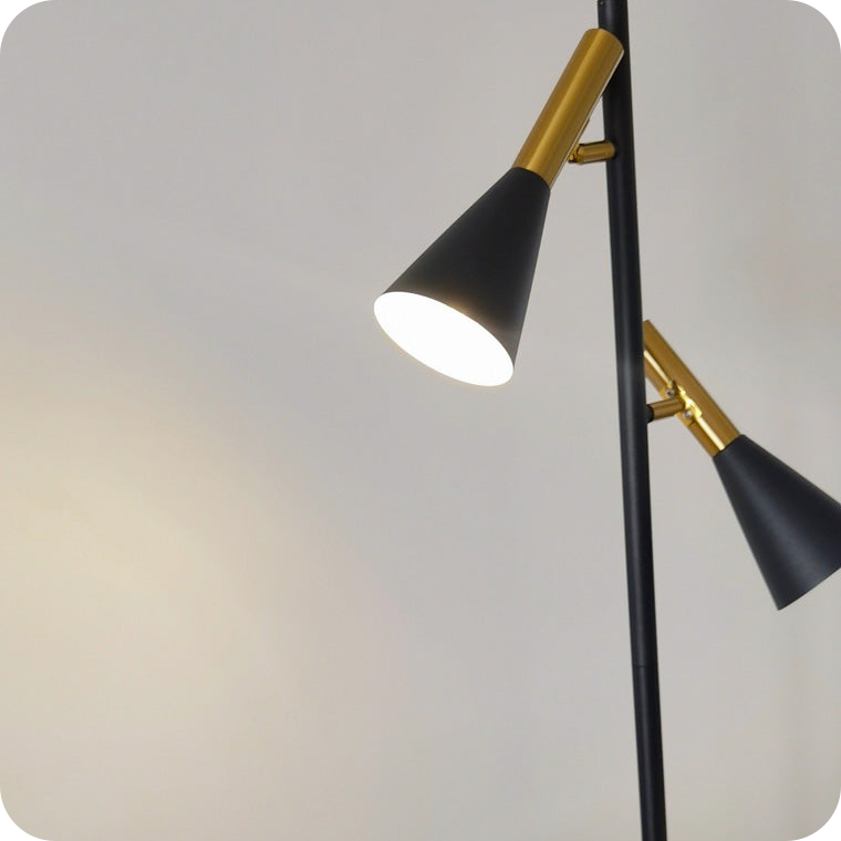 2-bulb Adjustable Pole Floor Lamp