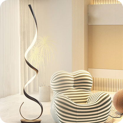 Lampadaire LED en spirale