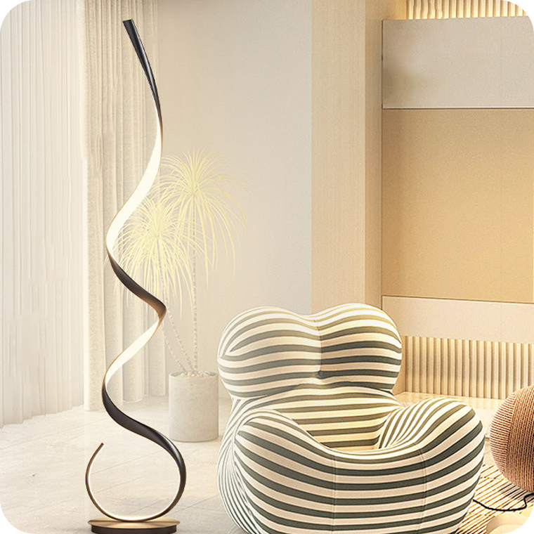 Lampadaire LED en spirale