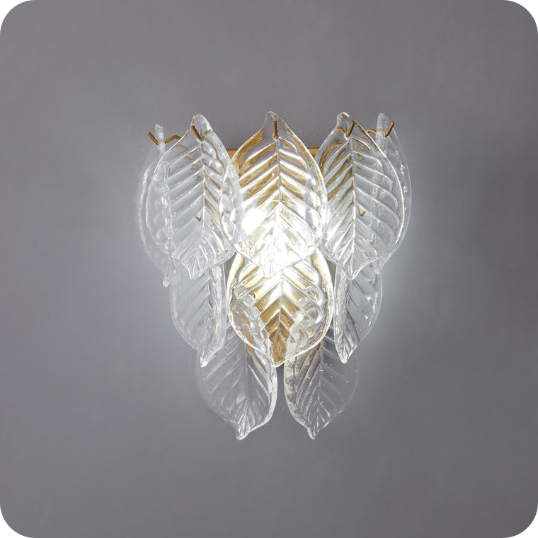 Leaf Glass Wall Sconce