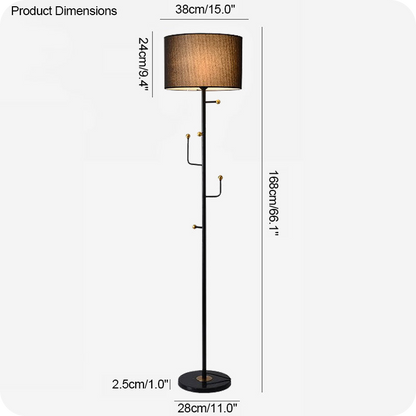 Coat Rack Tree Floor Lamp