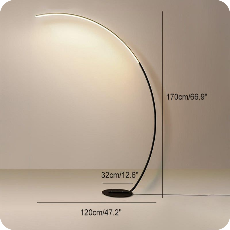 Crescent Arc LED Floor Lamp