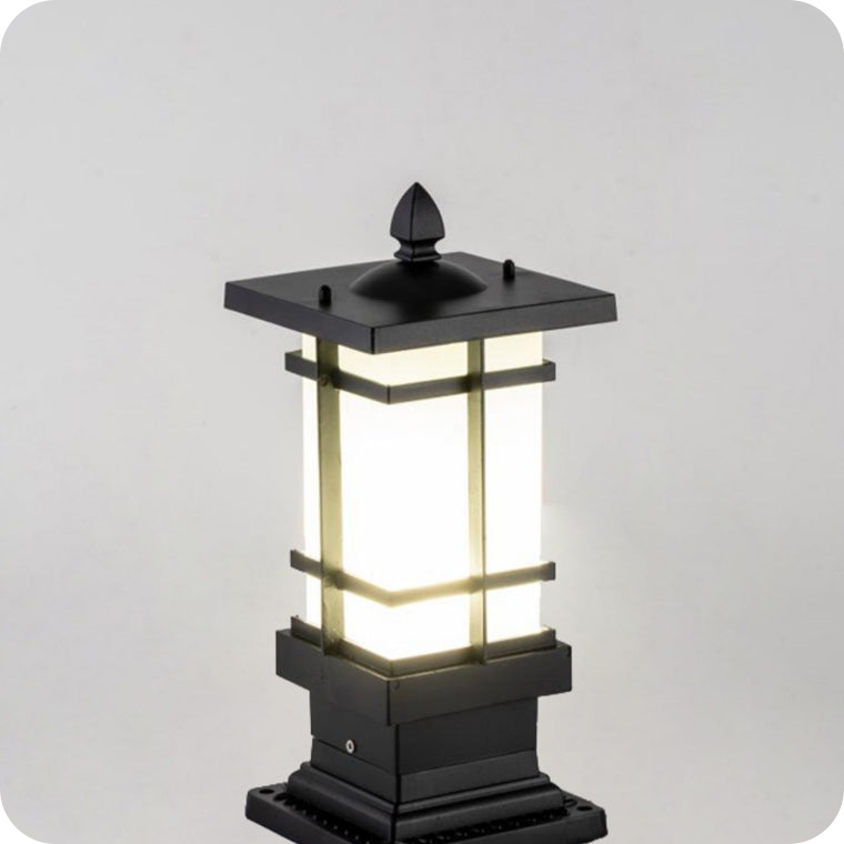 Square Outdoor Pillar Light