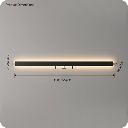 Long Linear Wall Sconce with Shelf