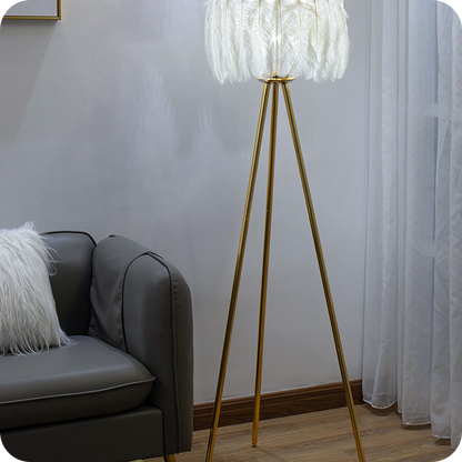 Tripod Feather Floor Lamp