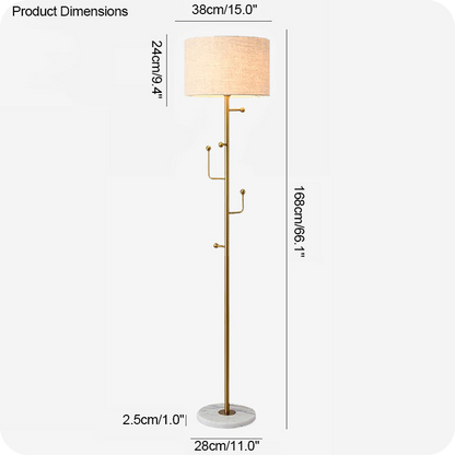 Coat Rack Tree Floor Lamp