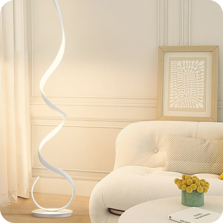 Lampadaire LED en spirale