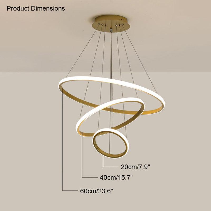 Tiered Led Ring Chandelier