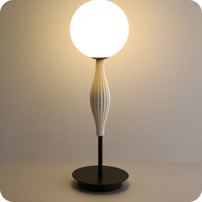 Lampadaire globe en verre