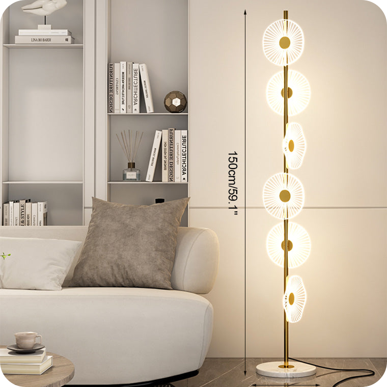 Multi-light Dimmable Floor Lamp with Remote