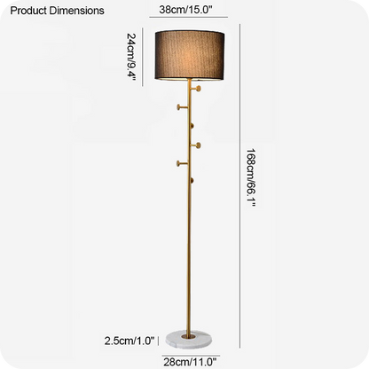 Coat Rack Tree Floor Lamp