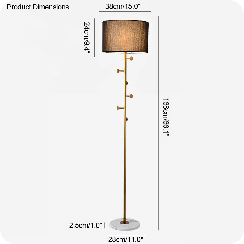 Coat Rack Tree Floor Lamp