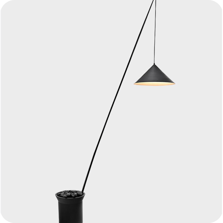 3-light Overhanging Floor Lamp