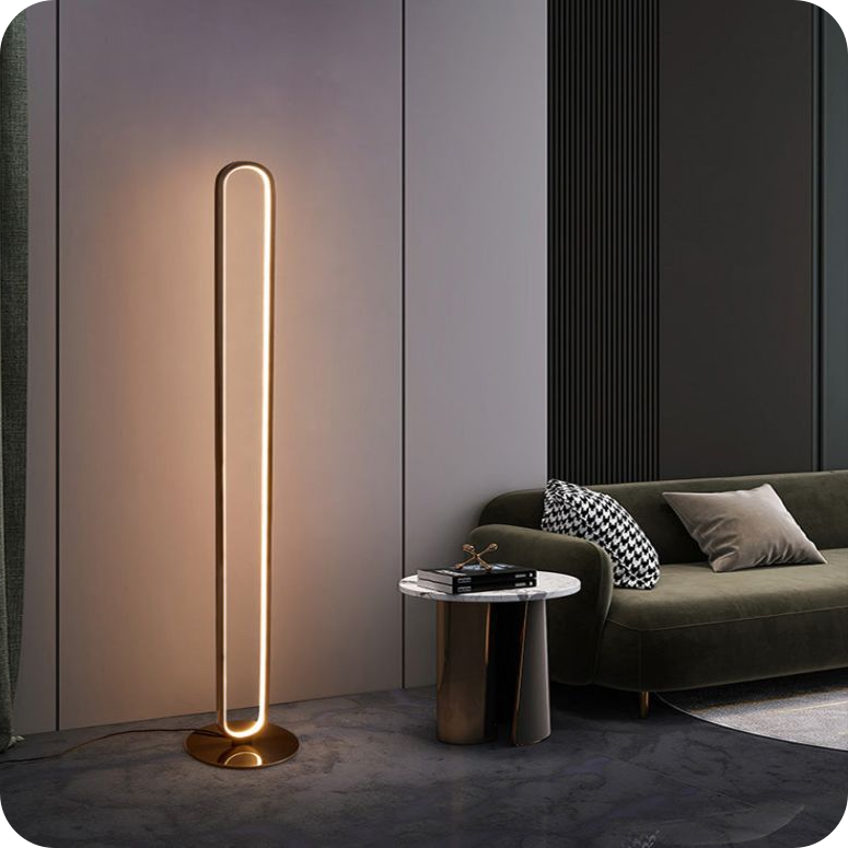 Oval Skinny Floor Lamp