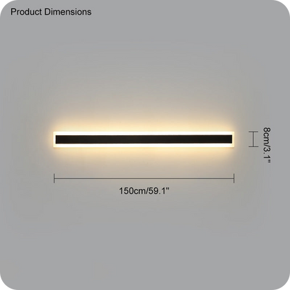 Aplique lineal de pared para exterior