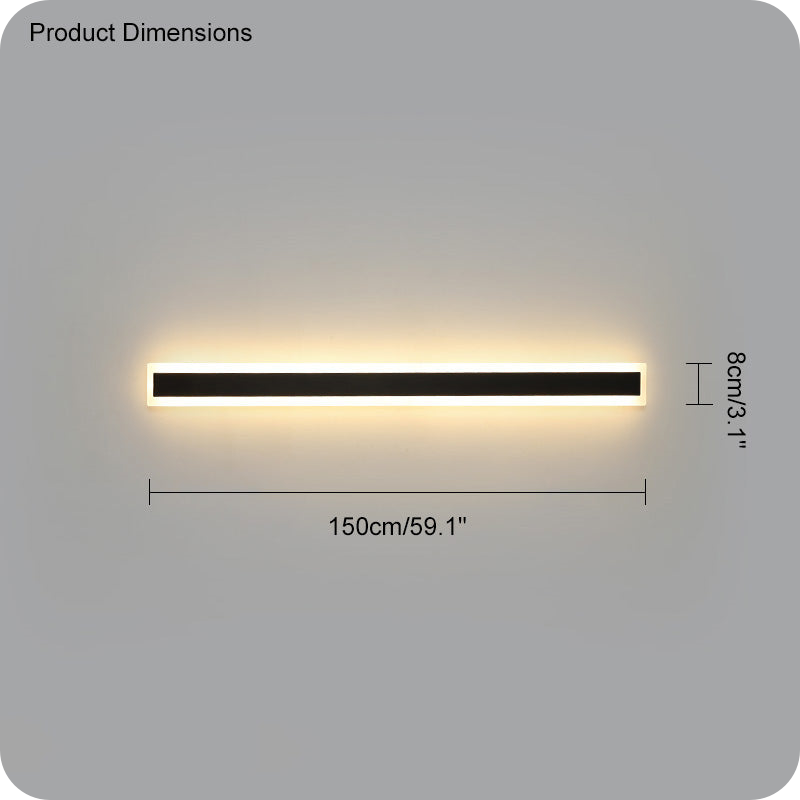 Aplique lineal de pared para exterior