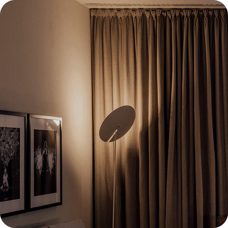 Interesting Floor Lamp with Adjustable Disc