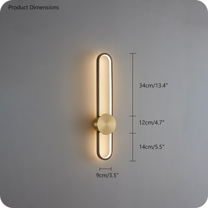 Long Oval LED Wall Sconce